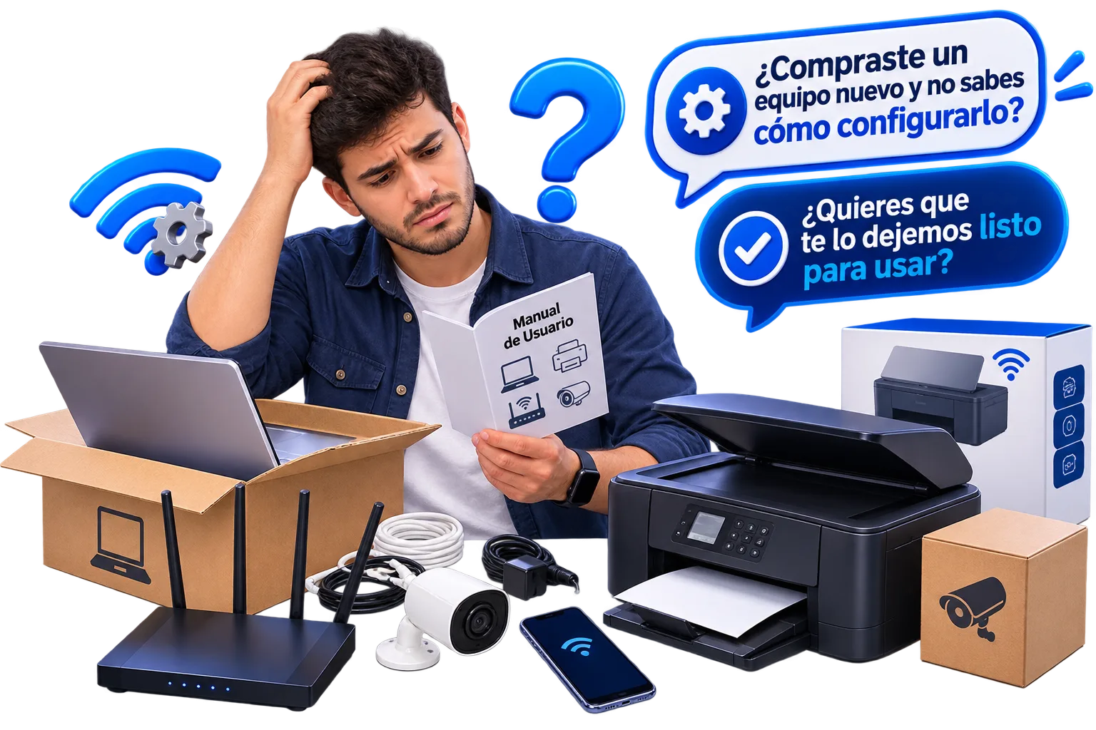 Configuración de equipos y dispositivos en Cartagena