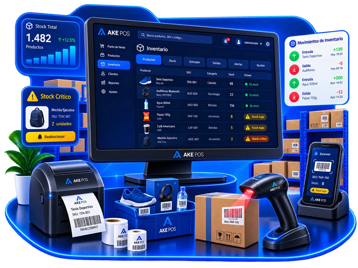 AKE POS — Punto de venta y hardware comercial