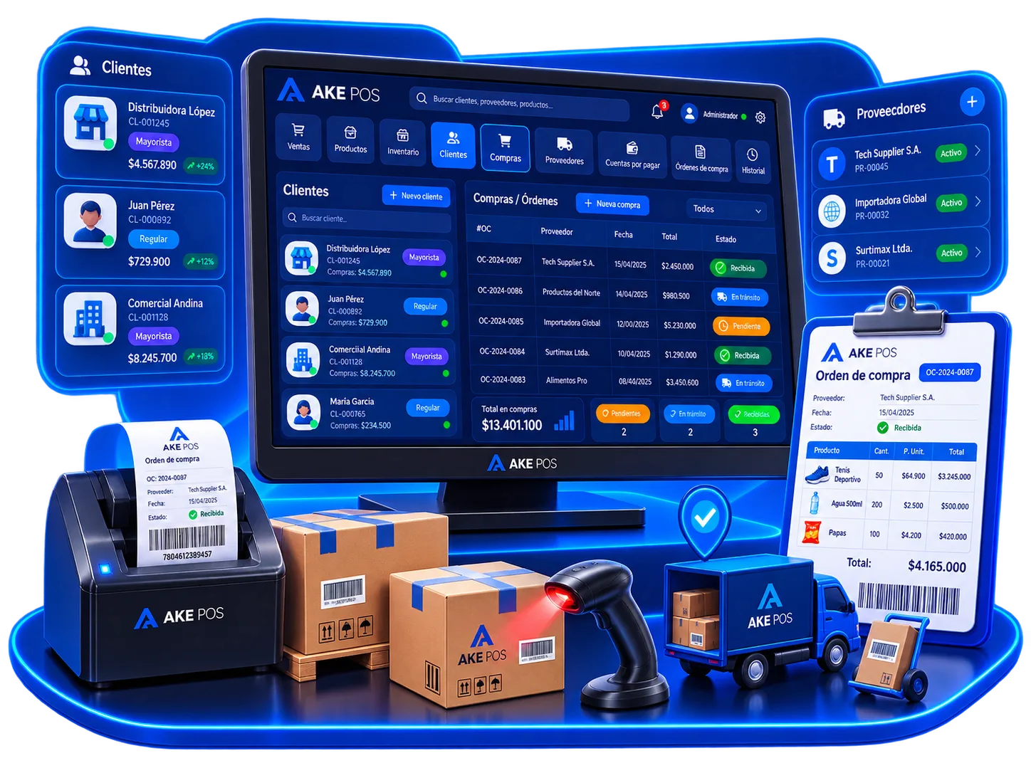 AKE POS — Facturación electrónica y reportes